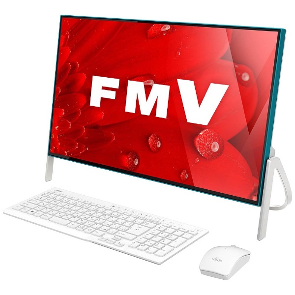 FMVF56B3AB デスクトップパソコン FMV ESPRIMO ホワイト×アクアブルー [23.8型 /intel Core i3  /メモリ：4GB /HDD：1TB /2017年秋冬]
