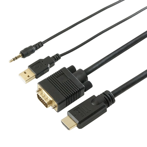 Ѵ֥ USB-A /3.5mm ֥å VGHD20-030BK [HDMIVGA /2m]