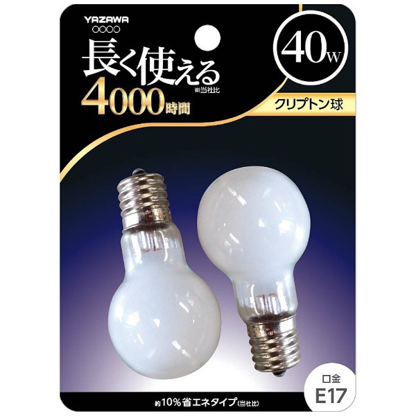 BKP1736F2P 電球 クリプトン電球 ホワイト [E17 /一般電球形 /2個