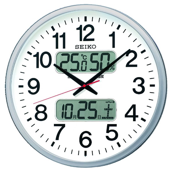 掛け時計 オンラインショップ オフィスタイプ 銀色メタリック 電波自動受信機能有 KX237S クリアランスsale 期間限定