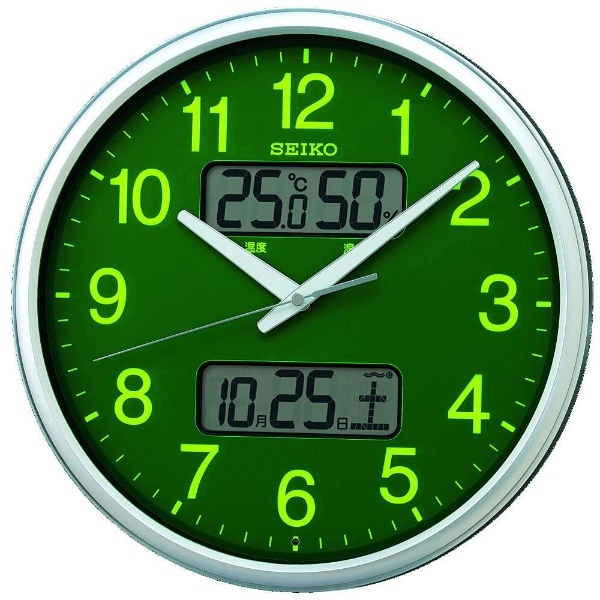 掛け時計 オフィスタイプ 銀色メタリック 電波自動受信機能有 KX235H 売れ筋 返品送料無料