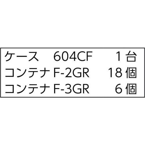 TRUSCO バンラックケースCF型 F－2GRX18個F－3GRX6個付 607CF-B18C6GR