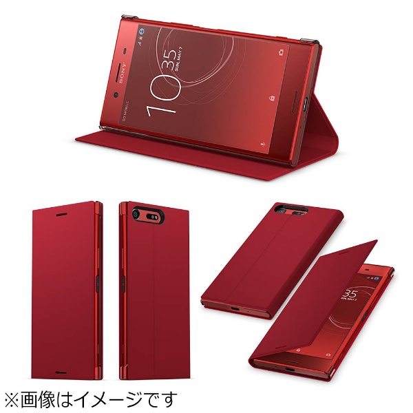 【ソニー純正】 Xperia XZ Premium用　手帳型ケース Style Cover Stand　ロッソ　SCSG10JP/R