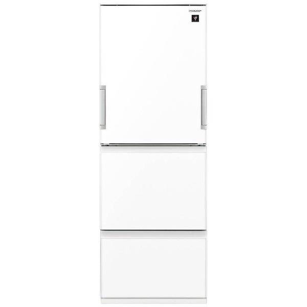 SJ-GW36D-W 冷蔵庫 プラズマクラスター冷蔵庫 ピュアホワイト [3ドア /左右開きタイプ /355L] 【お届け地域限定商品】