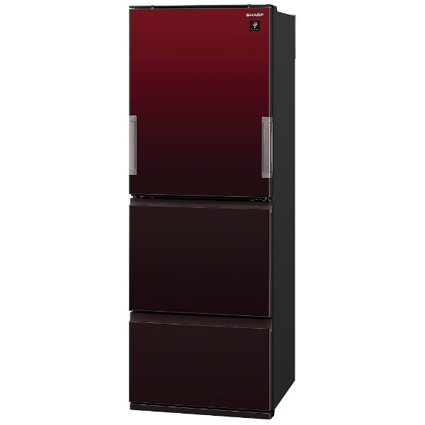 SJ-GW36D-R 冷蔵庫 プラズマクラスター冷蔵庫 グラデーションレッド [3 ...