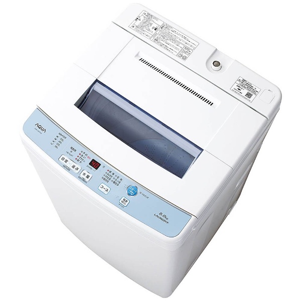 AQW-S60F-W 全自動洗濯機 ホワイト [洗濯6.0kg /乾燥機能無 /上開き 