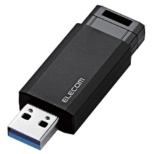 USBメモリ (Chrome/iPadOS/iOS/Mac/Windows11対応) ブラック MF-PKU3016GBK [16GB /USB TypeA /USB3.1 /ノック式]