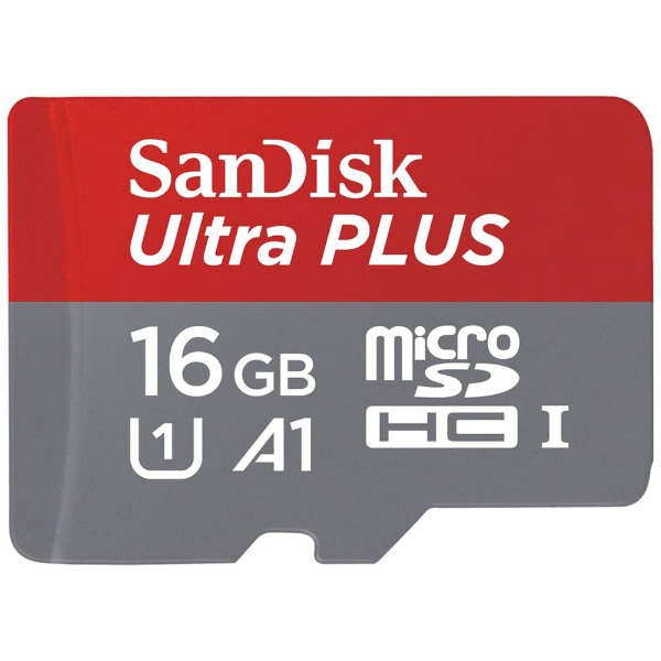 ビックカメラ.com - microSDHCカード [16GB/Class10] ウルトラ シリーズ Ultra PLUS  SDSQUBC-016G-JB3CD [Class10 /16GB]