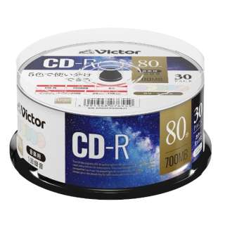 供音乐使用的CD-R Victor(维克托)AR80FPX30SJ1[30张/700MB/喷墨打印机对应]