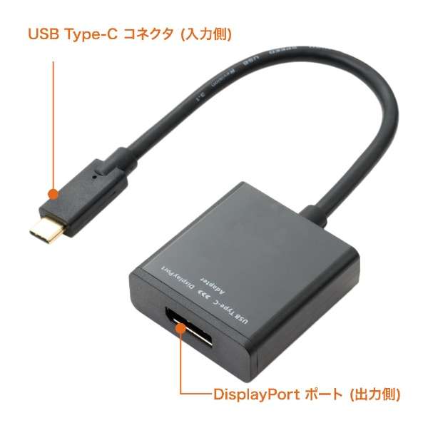 4KΉ USB Type-C - DisplayPort ϊA_v^ USA-CDP01/BK ubN_3