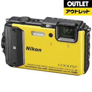 [奥特莱斯商品] 小型的数码照相机COOLPIX(酷的P.I.C.S)[防水+防尘+耐衝撃]AW130黄色[生产完毕物品]