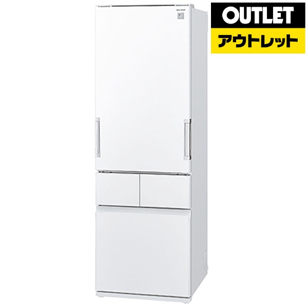SJ-GT42E-W 冷蔵庫 プラズマクラスター冷蔵庫 ピュアホワイト [4ドア 