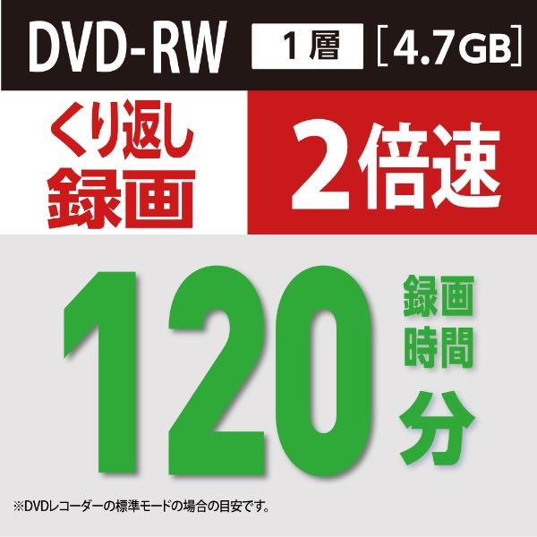 録画用DVD-RW Victor（ビクター） VHW12NP10J1 [10枚 /4.7GB