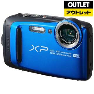 [奥特莱斯商品] 小型的数码照相机FinePix(很好选取)[防水+防尘+耐衝撃]XP120蓝色[生产完毕物品]