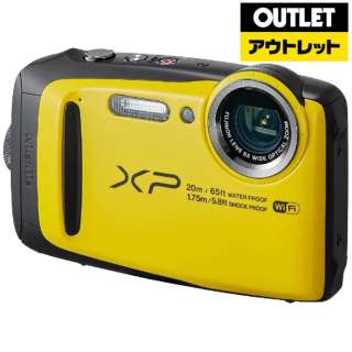 [奥特莱斯商品] 小型的数码照相机FinePix(很好选取)[防水+防尘+耐衝撃]XP120黄色[生产完毕物品]