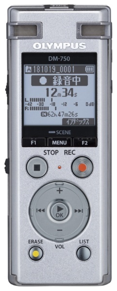 OLYMPUS ICレコーダー 4GB MicroSD DM-720 シルバー