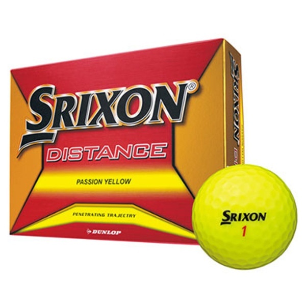 ゴルフボール スリクソン ディスタンス SRIXON DISTANCE《1ダース(12球)/パッションイエロー》 【オウンネーム非対応】 ダンロップ｜ DUNLOP 通販 | ビックカメラ.com