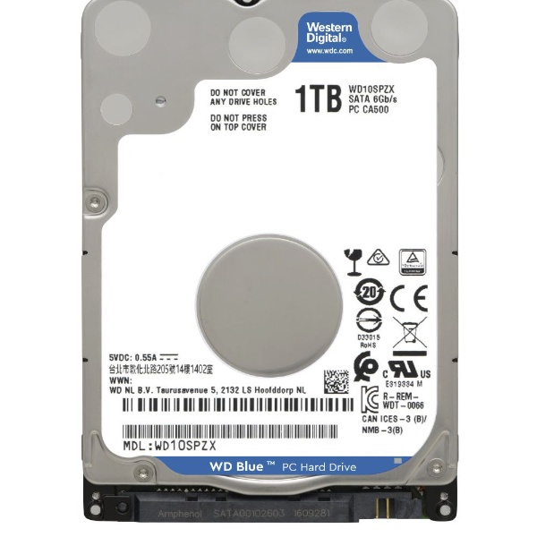 WD10SPZX 内蔵HDD WD BLUE PC MOBILE HARD DRIVE [1TB /2.5インチ] 【バルク品】