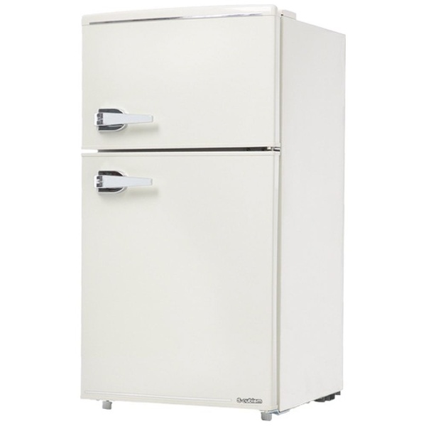 WRD-2090-W 冷蔵庫 レトロホワイト [2ドア /右開きタイプ /85L] 【お届け地域限定商品】