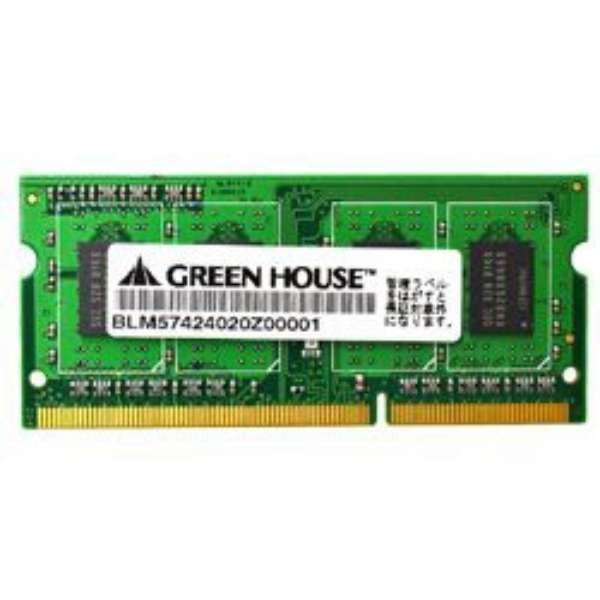 PC3-12800 DDR3 SO-DIMM 4GB GHDWT16004GB グリーンハウス｜GREEN HOUSE 通販 | ビックカメラ.com