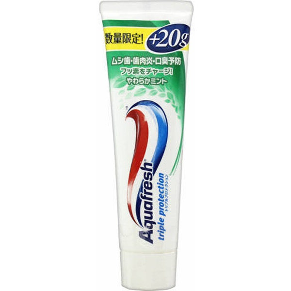 アクアフレッシュ(Aquafresh) 歯磨き粉 やわらかミント 増量 160g GSK