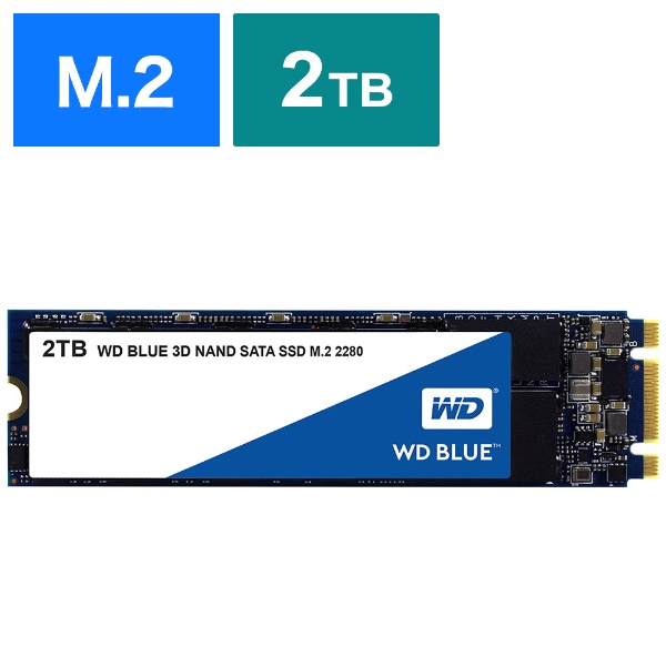 WDS200T2B0B內置SSD WD BLUE 3D ＮＡＮＤ SATA SSD[2TB/M.2][散裝品