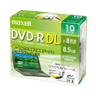 供数据使用的DVD-R白DRD85WPE.10S[10张/8.5GB/喷墨打印机对应]