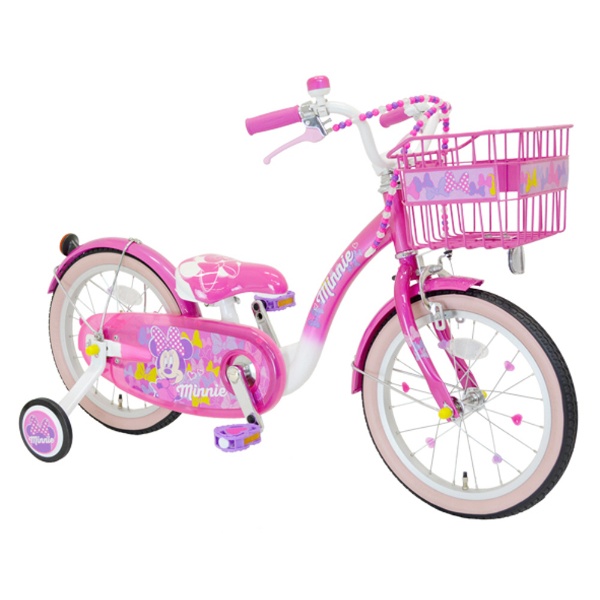 18型 幼児用自転車 Poppin’ Ribbon（ミニーマウスデザイン/ピンク） 【キャンセル・返品不可】