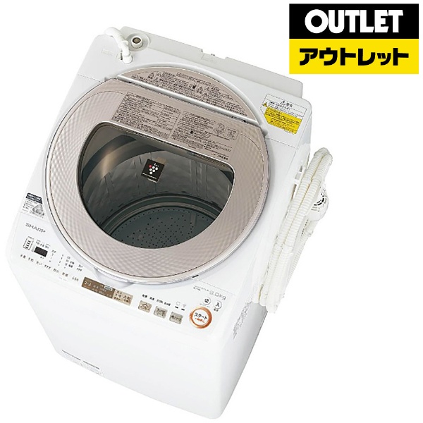 シャープ　縦型洗濯乾燥機5.5kg/3.5kg　穴無し槽　ES-TX5A-P