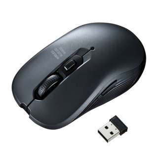 マウス ガンメタ MA-WBL113GM [BlueLED /無線(ワイヤレス) /5ボタン /USB]