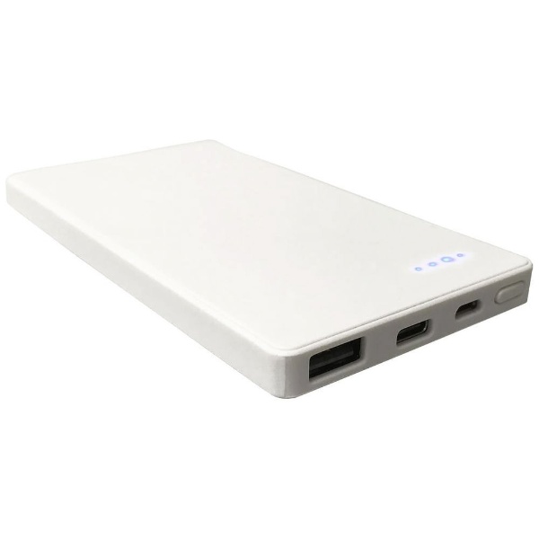 モバイルバッテリー Lazos ホワイト L-M5C-W [2ポート /充電タイプ