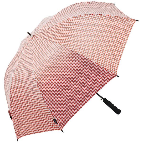未使用 ファッション通販 SBU028 千鳥柄晴雨兼用ﾜﾝﾀｯﾁ傘