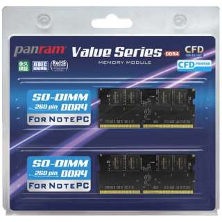 ݃@m[gp Panram DDR4-2400 260pin SO-DIMM 4GB2g W4N2400PS-4G [SO-DIMM DDR4 /4GB /2]_1