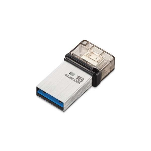 USB OTGΉ(Chrome/Android/Mac/Windows11Ή) Vo[ MF-SEU3016GSV [16GB /USB TypeA{microUSB /USB3.0 /Lbv] yïׁAOsǂɂԕiEsz_1