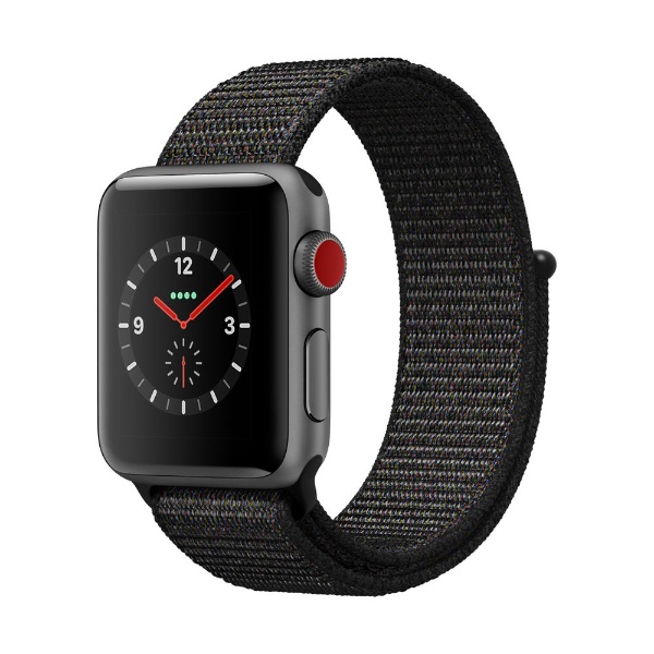 Apple Watch Series 3（GPS + Cellularモデル）- 38mmスペースグレイ ...