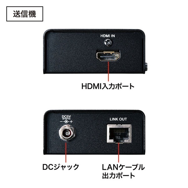 HDMIエクステンダー(セットモデル) ブラック VGA-EXHDLT [1入力 /1出力 /4K対応 /自動] サンワサプライ｜SANWA  SUPPLY 通販