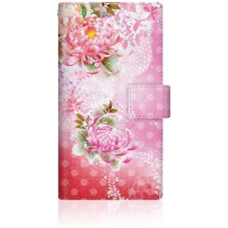 CaseMarket 501SO纤细笔记本型包华的乱舞和睦花纹botanikaru-粉红501SO-BCM2S2477-78
