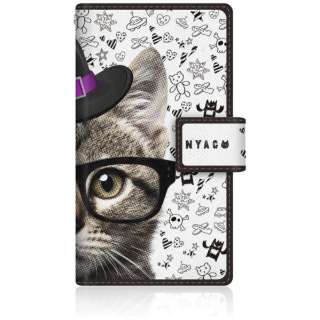 NYAGO SO-02H纤细笔记本型包NYAGO笔记本可爱的眼鏡面部猫可爱的背插图SO-02H-BNG2S2248-78