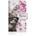 NYAGO SO-02H纤细笔记本型包NYAGO笔记本可爱的眼鏡面部猫-财花danya～。 - SO-02H-BNG2S2725-78粉红