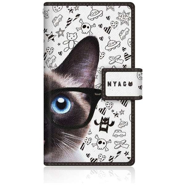 NYAGO SO-04G纤细笔记本型包NYAGO笔记本可爱的眼鏡面部猫暹罗SO-04G-BNG2S2247-78_1