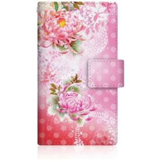 CaseMarket SO-04G纤细笔记本型包华的乱舞和睦花纹botanikaru-粉红SO-04G-BCM2S2477-78