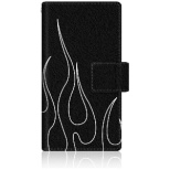 CaseMarket iPod-touch6 スリム手帳型ケース ブラック ラインアート フレアパターン HOT ROD iPod-touch6-BCM2S2047-78