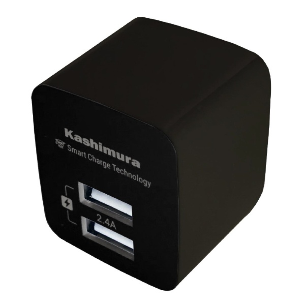 FSC USB-AC充電器 最大出力2.4A コンセントからスマホを充電 2ポート FS-ACU02-BK