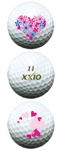 ゴルフボール ゼクシオ SUPER SOFT X プレミアムホワイト/プレミアムピンク XNSPSFXPWHPKLEL2 [2球（1スリーブ）]  【オウンネーム非対応】