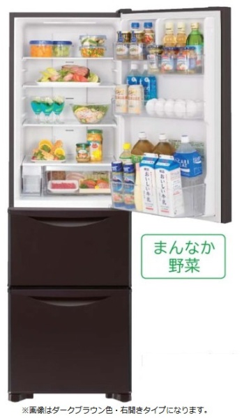 R-K32JVL-T 冷蔵庫 Kシリーズ ライトブラウン [3ドア /左開きタイプ /315L] 【お届け地域限定商品】