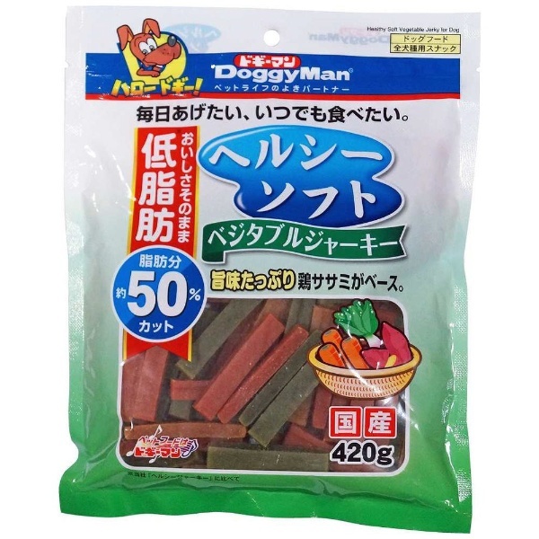 ヘルシーソフトベジタブルジャーキー 420g ドギーマン｜DoggyMan 通販 | ビックカメラ.com