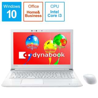 dynabook i_CiubNj m[gp\R NXzCg PT55GWP-BEA2 [15.6^ /Windows10 Home /intel Core i3 /F4GB /HDDF1TB /Office HomeandBusiness /2018N5f]