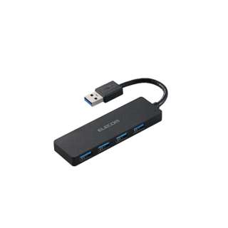 U3H-A422BX-BK USBハブ ブラック [バスパワー /4ポート /USB3.0対応]