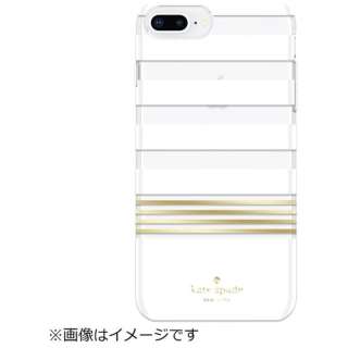 iPhone 8 Plus / 7 Plus / 6s Plus / 6 Plusp@Hardshell Case KSIPH-069-STPWG Stripe 2 White/Gold