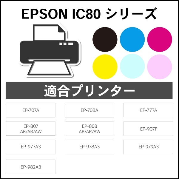 JIT-AE806P エプソン：IC6CL80（通常容量）（6色パック）対応 ジット リサイクルインクカートリッジ 目印：とうもろこし  JIT-AE806P 6色セット ジット｜JIT 通販